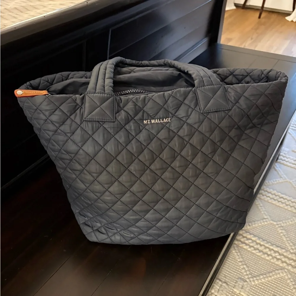 MZ Wallace Dark Blue Quilted Tote - Picture 4 of 14